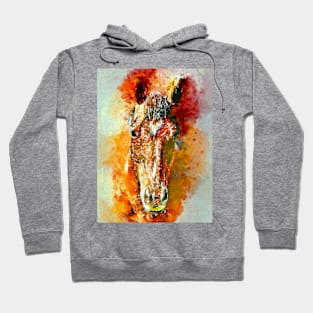 Watercolor Horse Face Hoodie